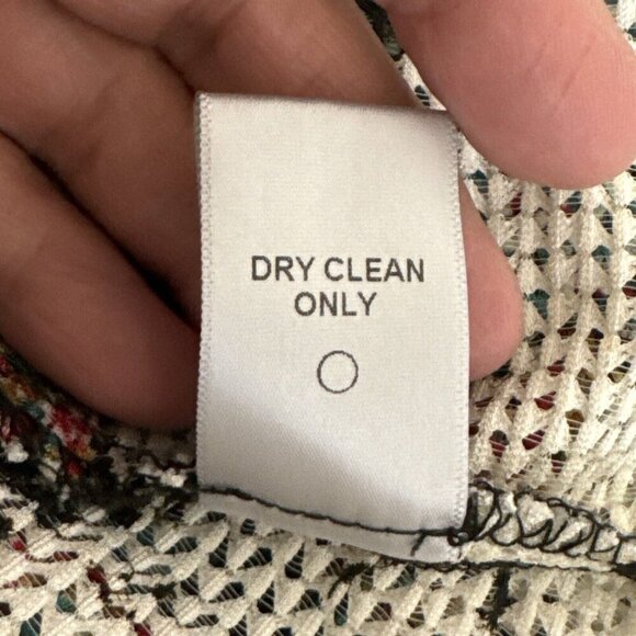 IC by Connie K Women's S Asymmetric Hem Blazer Jacket Multi Geometric EUC - Picture 12 of 14